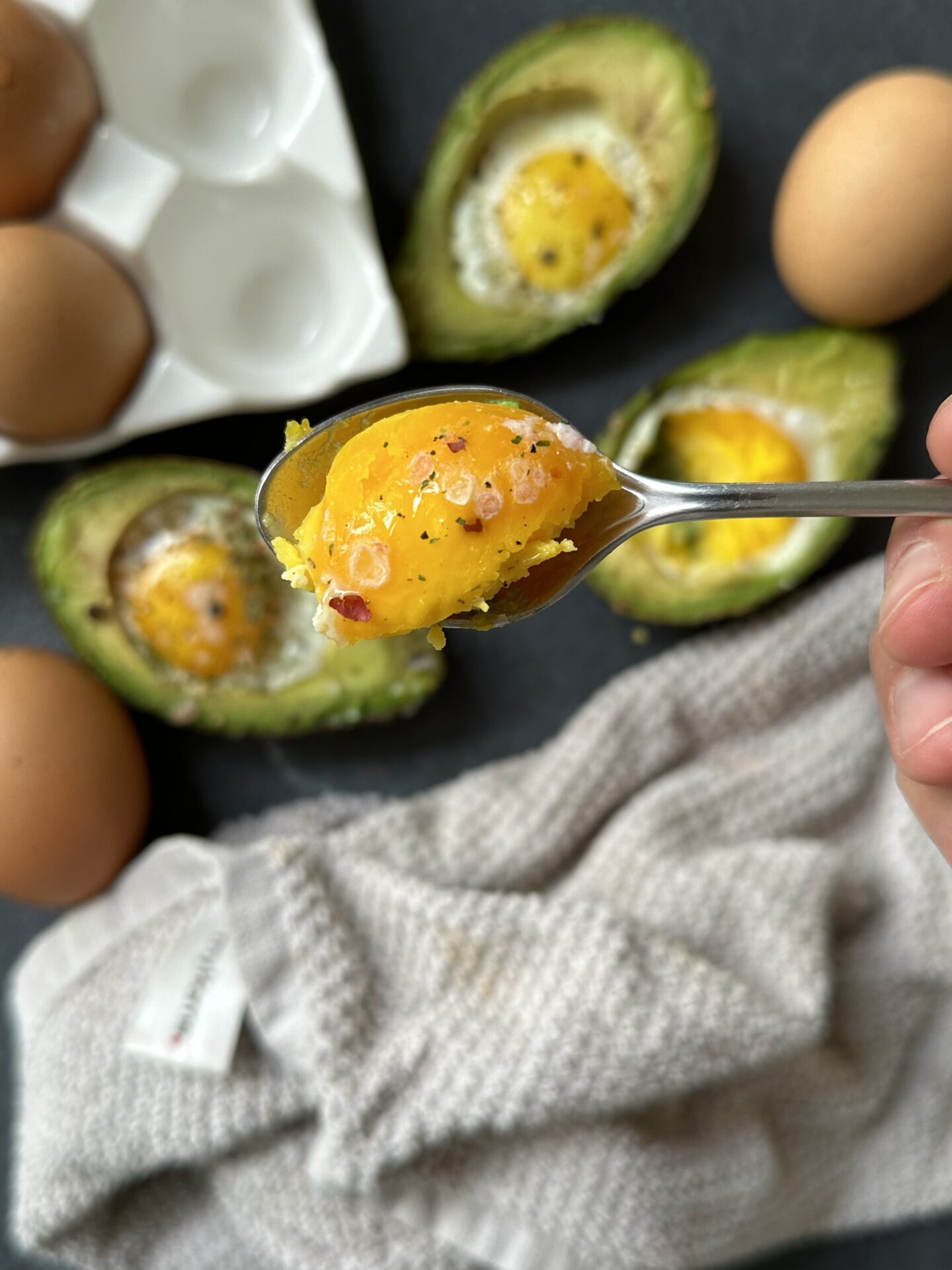 Avocados stuffed with eggs - low carb indulgence that fills you up
