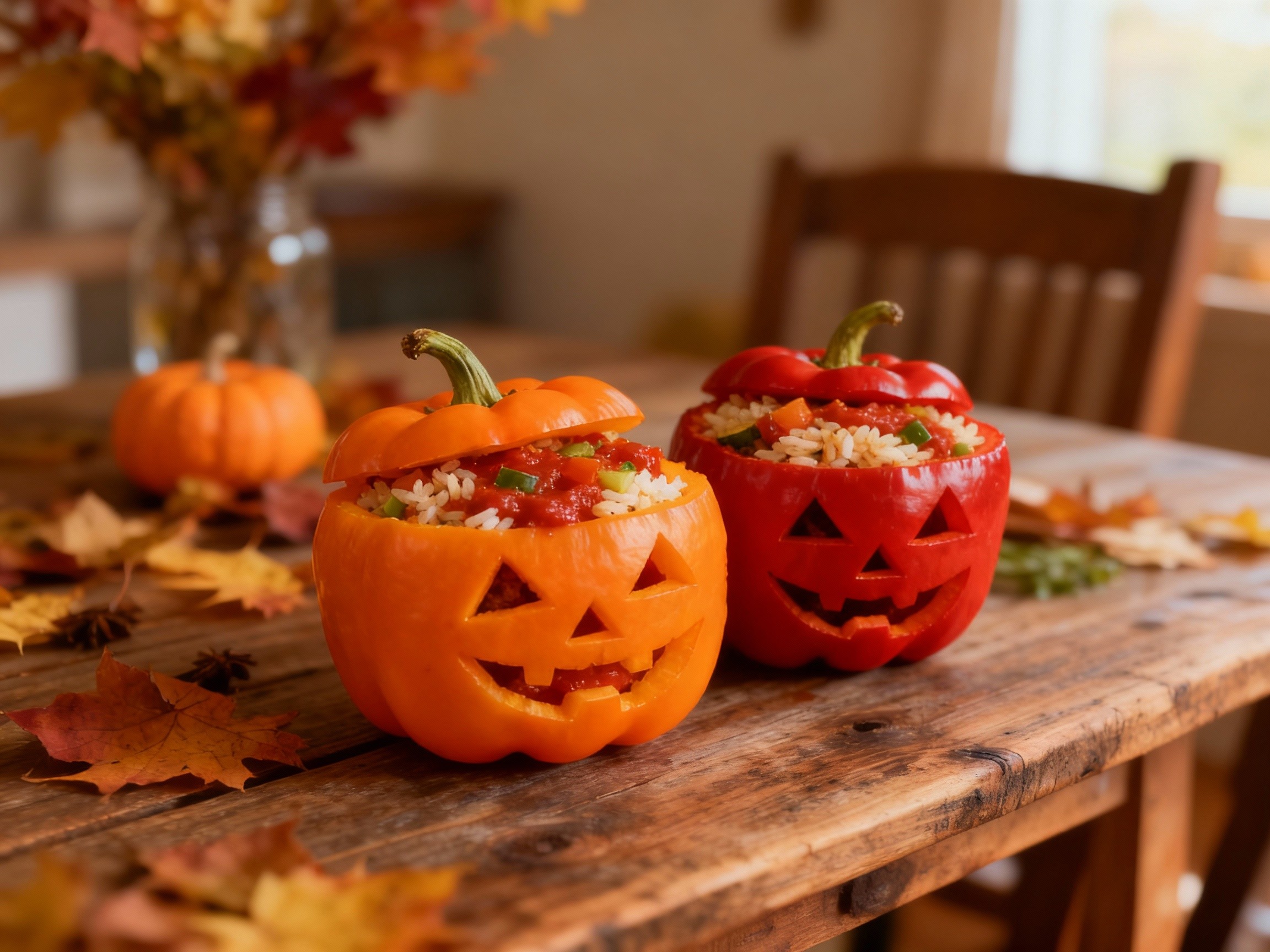 Stuffed Halloween Peppers